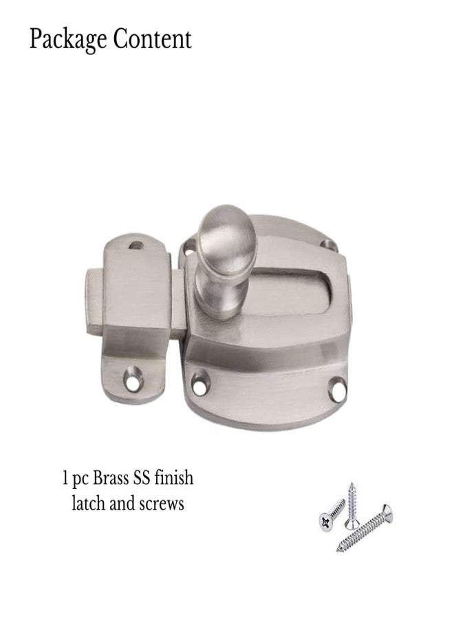 Sardar Brass Door Latch SS Finish| Baby Latch Lock| Sliding Latch Lock| Tower Bolt for Home, Office, Kitchen, Bathroom - Image 4